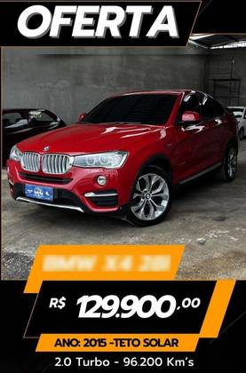 BMW X4 2.0 28I X LINE 4X4 16V TURBO GASOLINA 4P AUTOMÁTICO BMW X4 2.0 28I X LINE 4X4 16V TURBO GASOLINA 4P AUTOMÁTICO